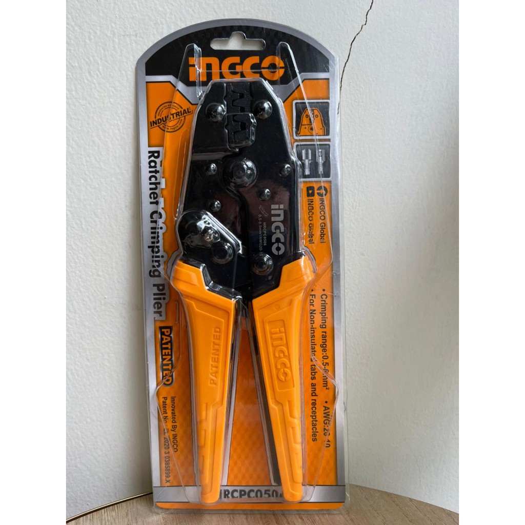 Kềm bấm cos dây điện 0.5-6mm2 ingco HRCPC0506