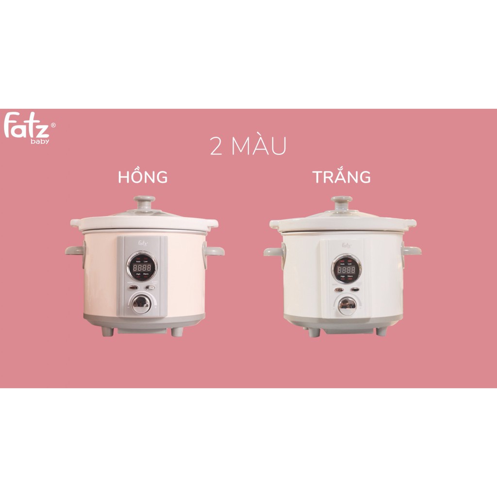 Nồi Nấu Chậm Thông Minh Hẹn Giờ 2,5 lít Fatz Baby SLOW 4 FB9125MH FB9125MT- hàng chính hãng