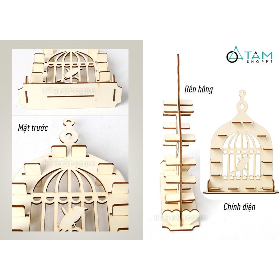 Giá đỡ chocolate lồng chim gỗ trang trí cưới TTC-22