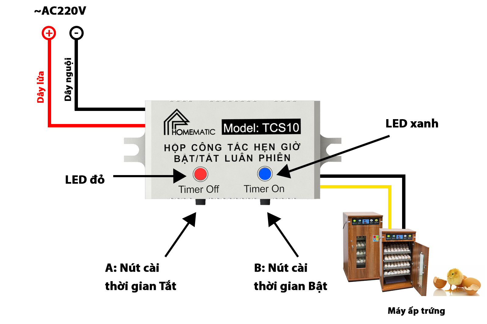 Công tắc hẹn giờ bật tắt tự động TM3C