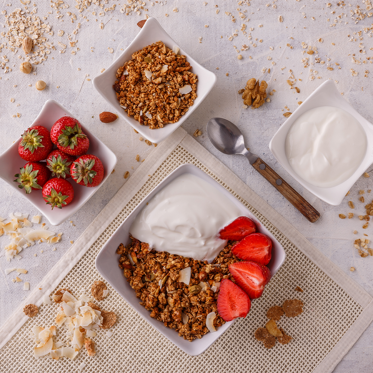 (Date 18/10/2024) Ngũ cốc Granola Giảm Cân Healthy Ăn kiêng The Rich Foods Trà Xanh Matcha 250g