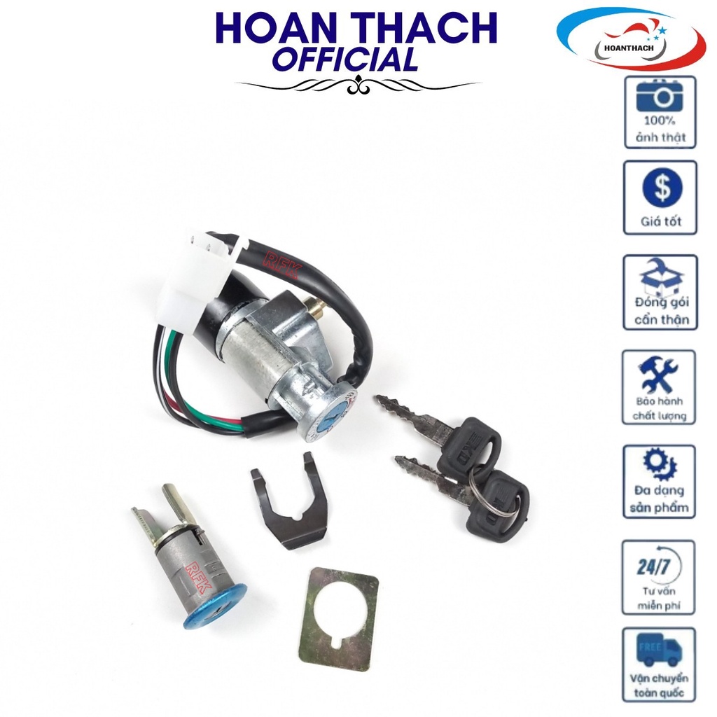 Bộ khóa điện cho xe máy dream chìa dẹp, HOANTHACH SP005286