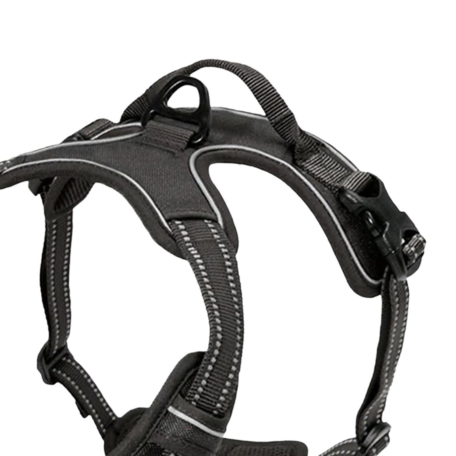 2x Dog Harness Vest Reflective Lightweight for Dogs Running Cat puppy Black