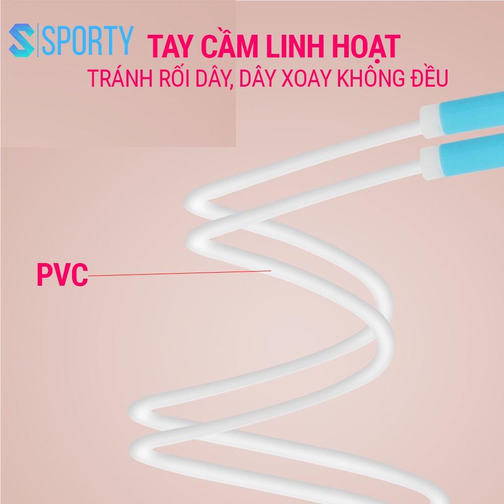 Dây nhảy tốc độ SPORTY hỗ trợ giảm cân Chất liệu dây PVC cao cấp giành cho trẻ em, người lớn TS43