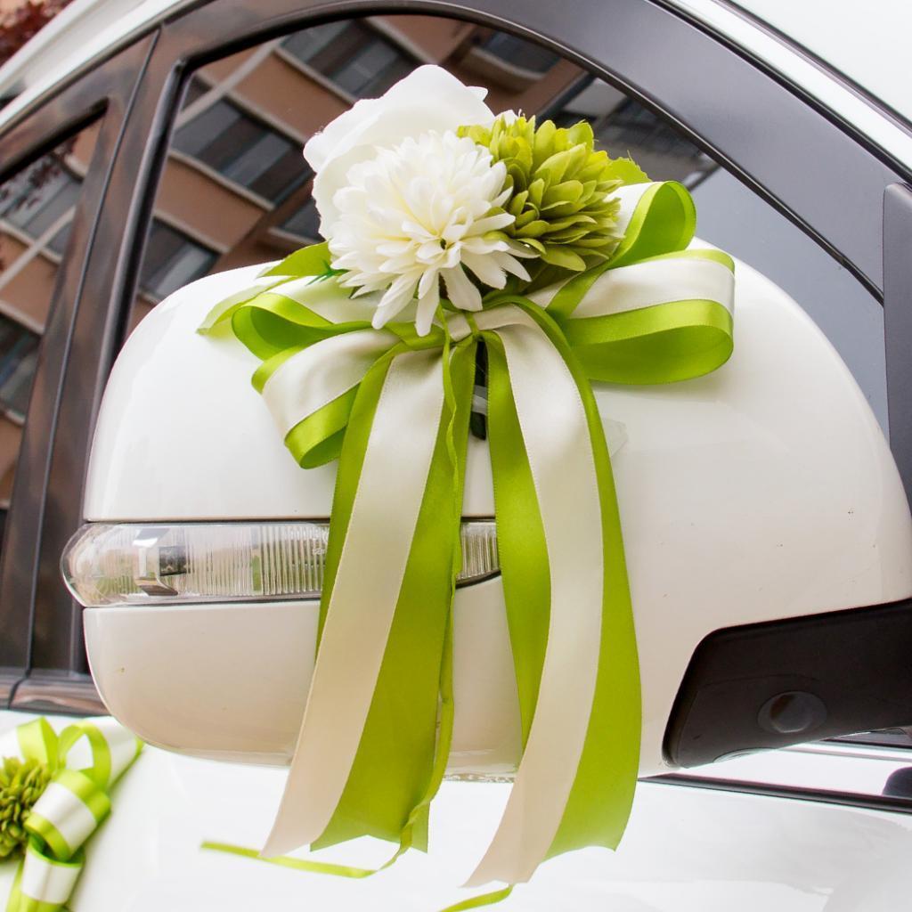 Wedding Car Artificial Silk Flower and Ribbon Party Decor Kit