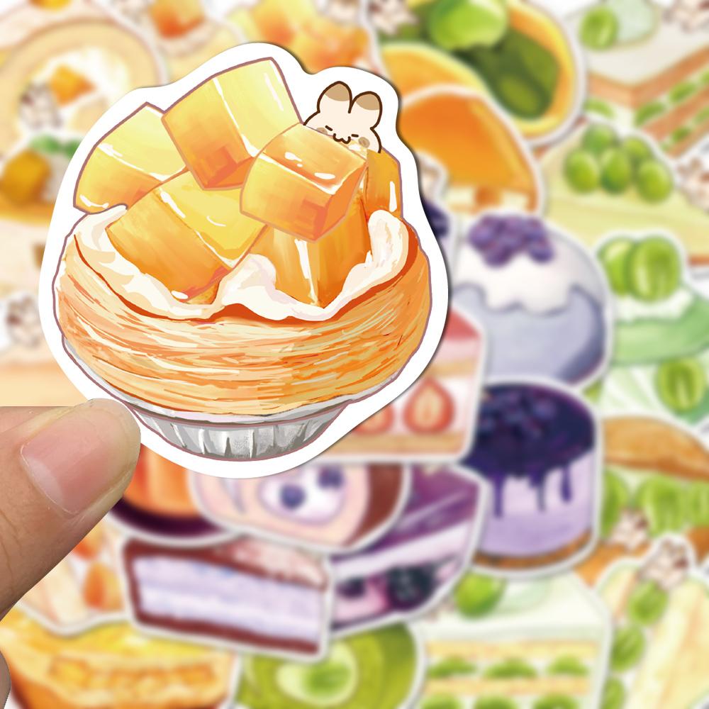 Sticker bánh ngọt chibi hoạt hình cute trang trí mũ bảo hiểm,guitar,ukulele,điện thoại,sổ tay,laptop-mẫu S23