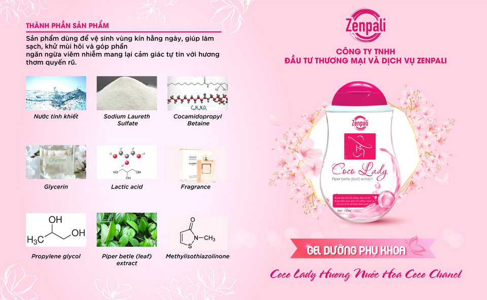 Dung Dịch Vệ Sinh Phụ Nữ Coco Lady Zenpali - 150ml