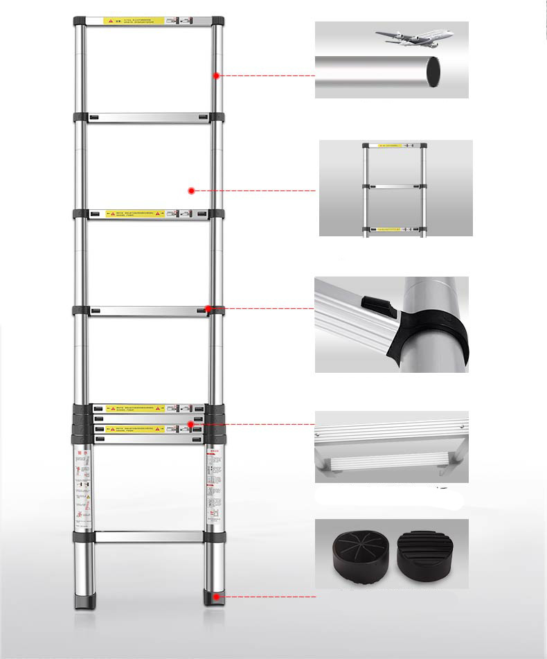 Thang nhôm rút đơn chữ I 3.8m DIY TL-I-38 Tiêu chuẩn EN131