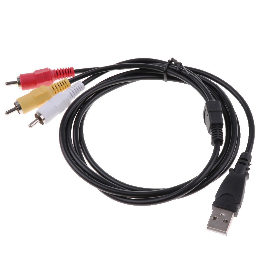 1.5 mm to Triple RCA Audio/Video Male Stereo Splitter Cable Adapter Cable