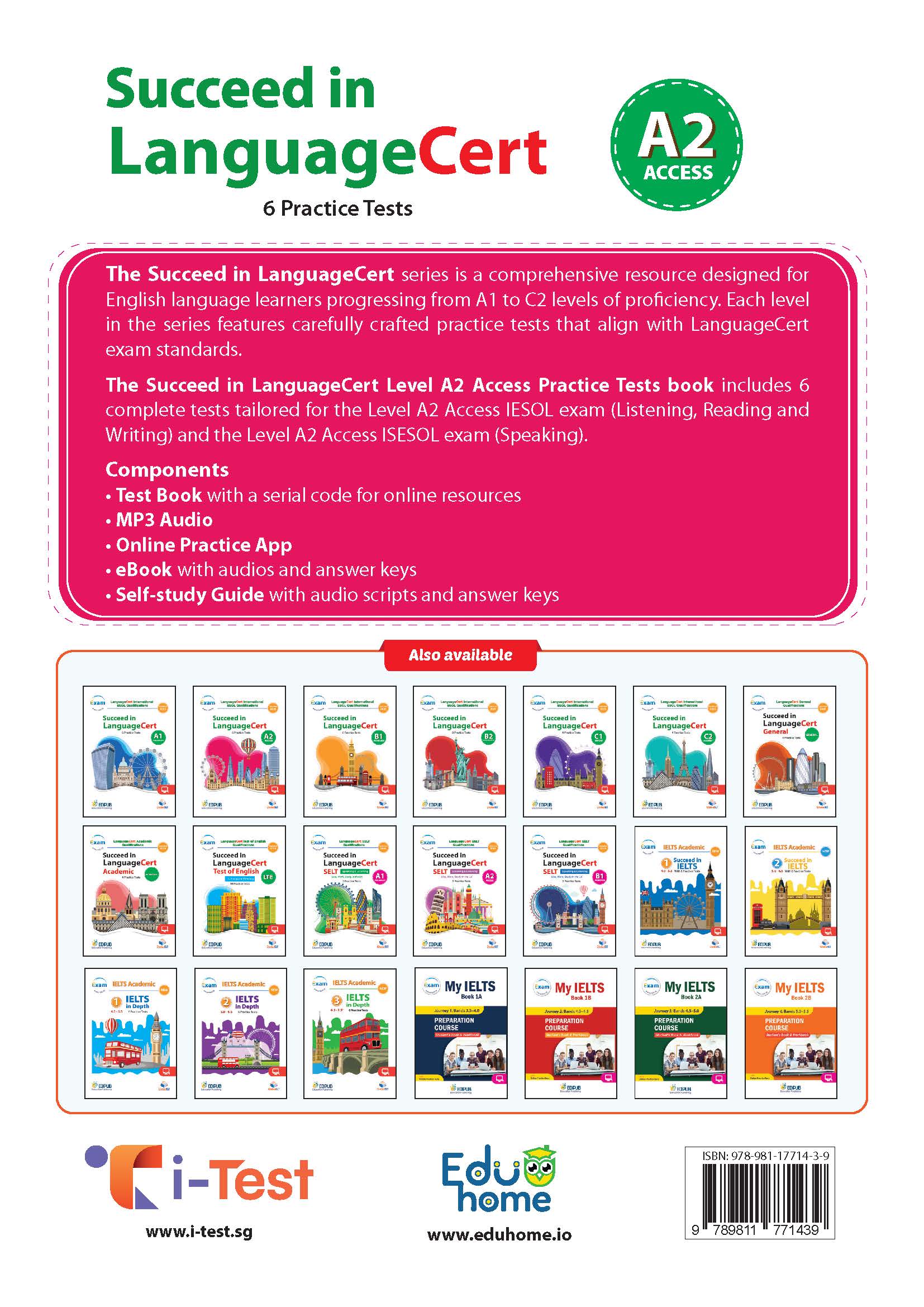 Succeed in LanguageCert A2 Access - 6 Pratice Tests