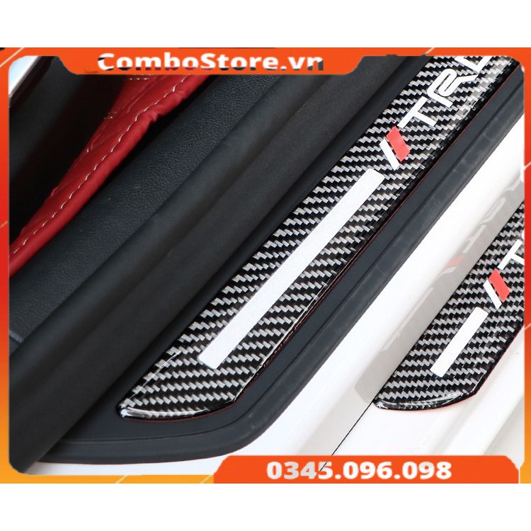 Ốp bảo vệ bậc cửa ô tô xe hơi Carbon cao cấp