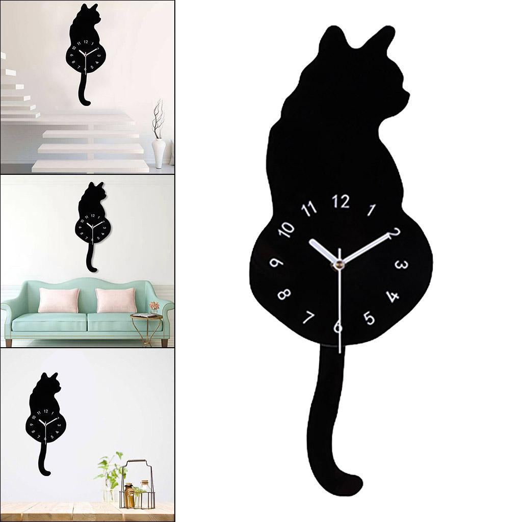 2x Swing Tail Wall Clock Silent Clock for