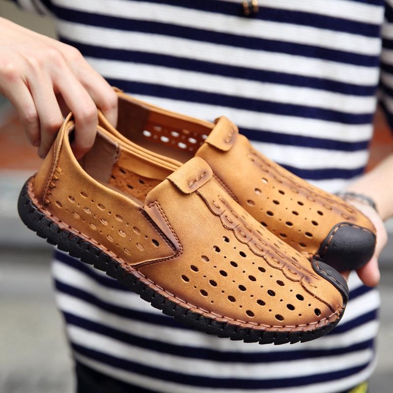 Giày Lười Da Mềm Thời Trang Cho Nam 2020