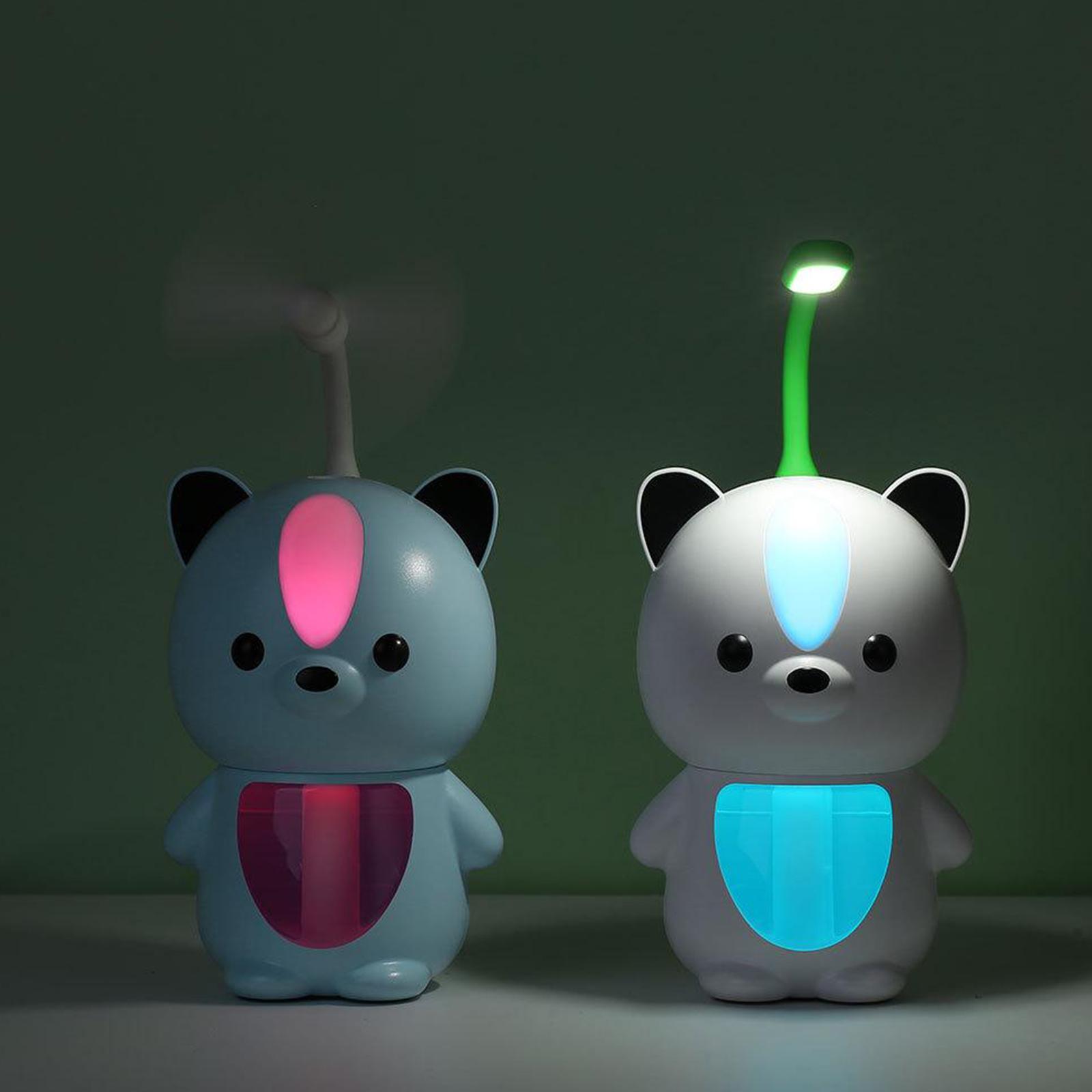 Portable USB Cool Mist Humidifier, 200ML Mini Bedroom Humidifier with Night Light, Desktop Small Humidifier Suitable for Kids, Office, Bedrooms, Dorms