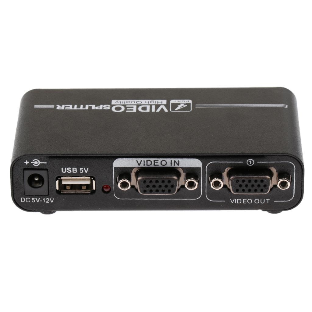 4Port VGA Video Splitter Switch Box Sharing 1 PC to 4 Monitor Support 550MHz