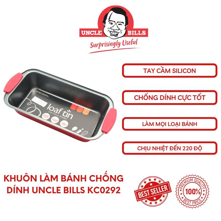 Khuôn nướng bánh mì chống dính có tay cầm silicon Uncle Bills KC0292