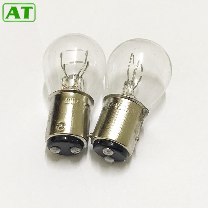 Combo 2 Bóng Đèn Phanh Đèn Thắng Ô Tô Đui Cài 2 Tóc 12V 21/6W hoặc 24V 21/6W