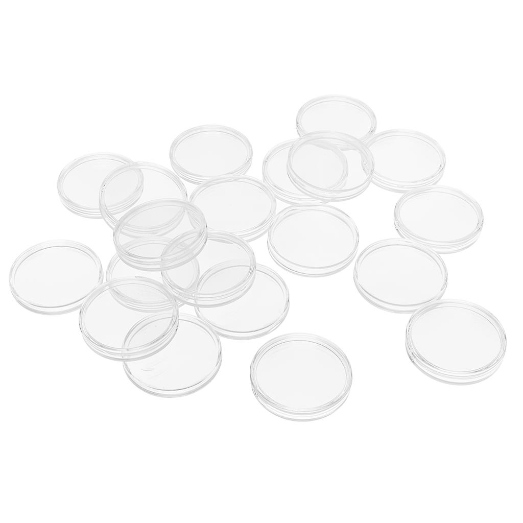 20 Miếng Clear Coin Case Vòng Lưu Trữ Hiển Thị Chủ Cung Cấp Trong Suốt