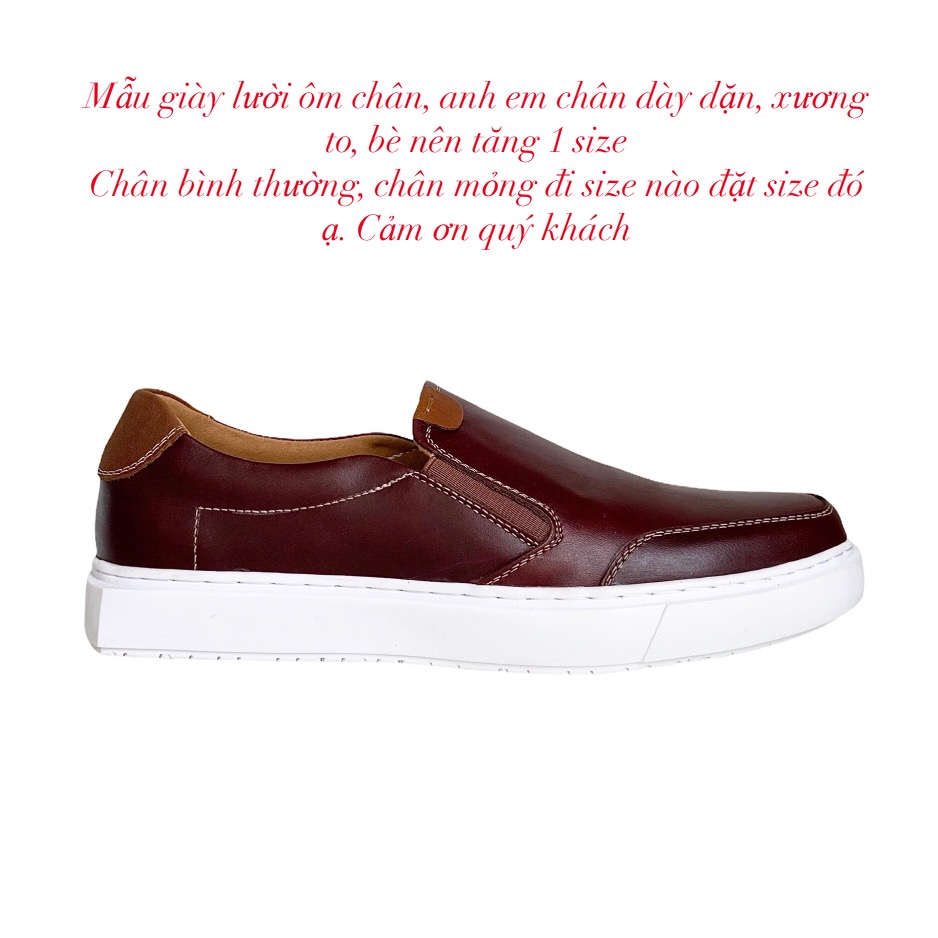 Giày Lười Nam Slip on TEFOSS HN473 Da Bò Thật Size 38-44 Năng Động, Trẻ trung