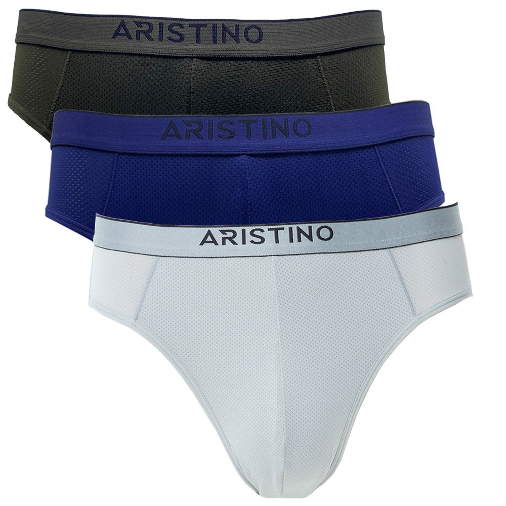 Combo 3 chiếc quần lót thông hơi nam Aristino ABF060, mềm mịn, thoáng khí, trẻ trung - Hàng Chính Hãng