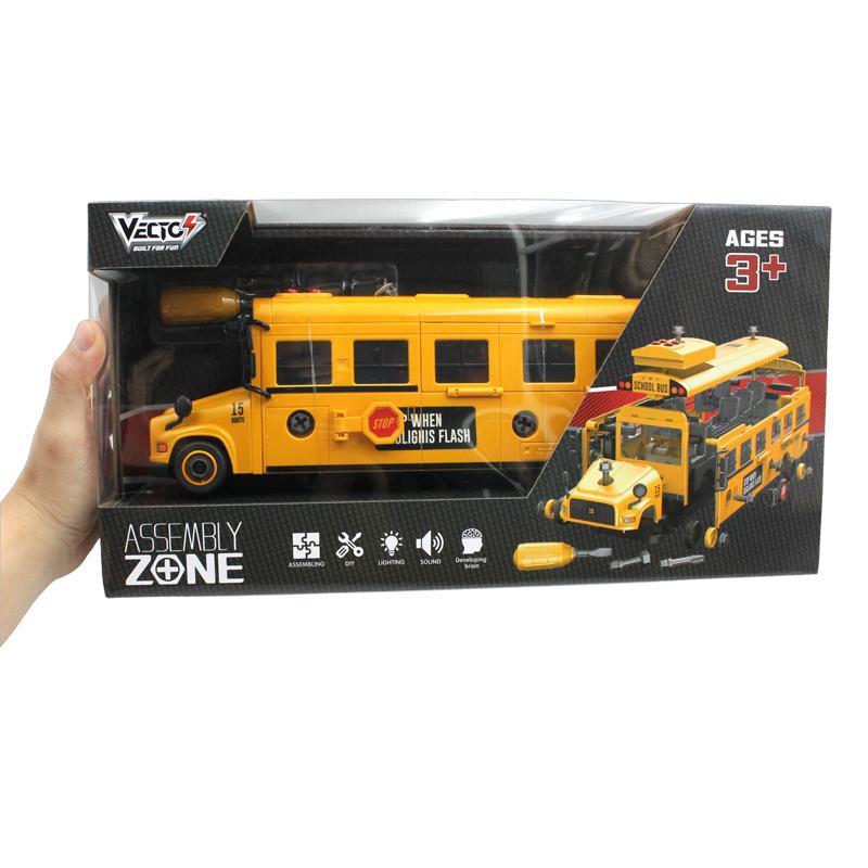 Đồ Chơi Lắp Ráp VECTO DIY - Xe Buýt Đi Học - Vecto VT9099C