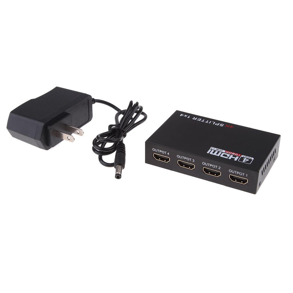 HDMI Splitter 1 x 4/1 In 4 Out Amplifier Switcher Box Support 4KX2K 3D