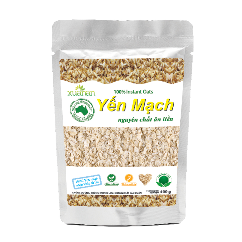 Combo 11 Túi Yến Mạch Nguyên Chất Ăn Liền Xuân An Túi 400G