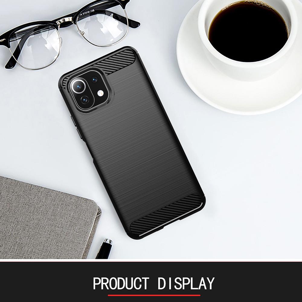 Ốp lưng dành cho Xiaomi Mi 11 Lite 5G NE ốp silicone mềm Carbone phay xước chống sốc chống vân tay