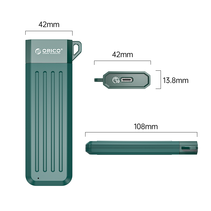 Hộp Ổ Cứng SSD MM2C3-BP ORICO-USB3.1 Gen1 Type-C M.2 SATA SSD 6Gbps- Hàng Chính Hãng