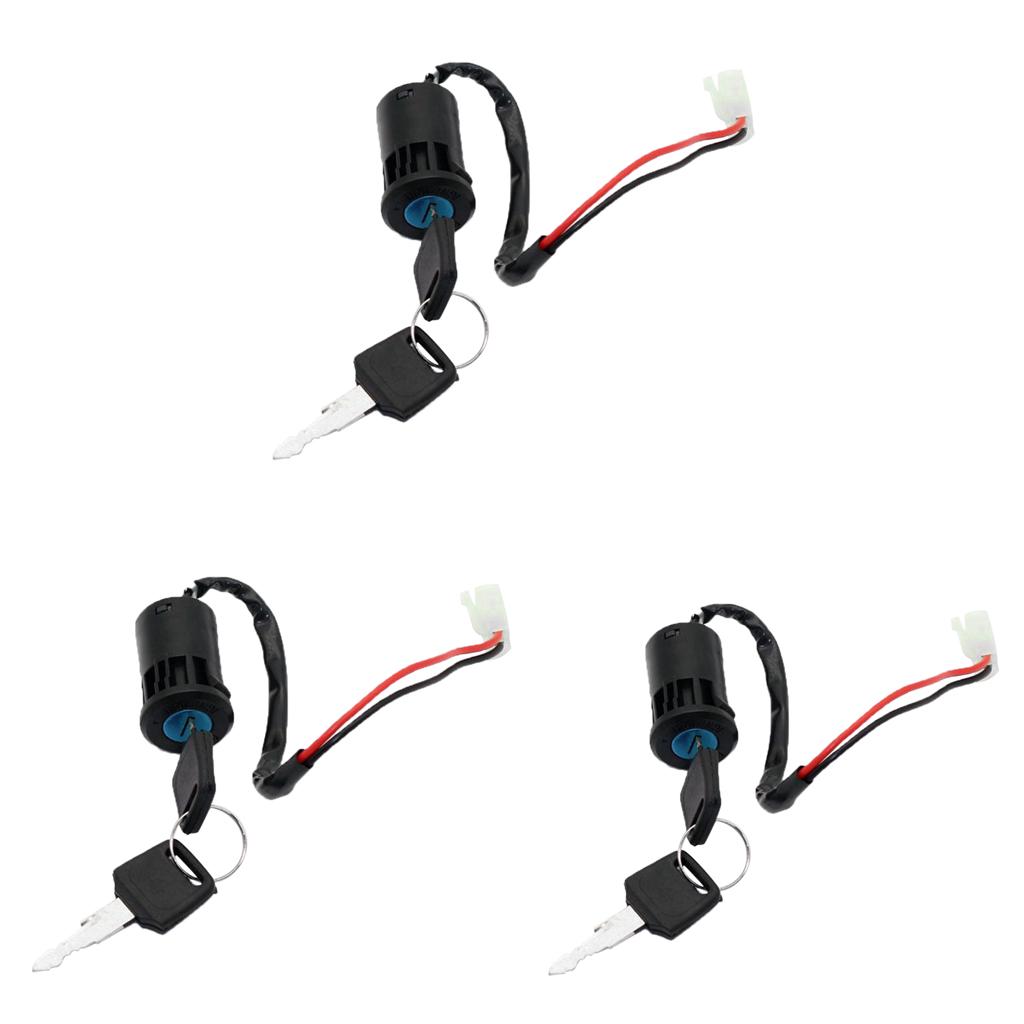 3Pcs Ignition Key Switch Lock and 6 Keys for Scooter Pocket Dirt Bike Moped