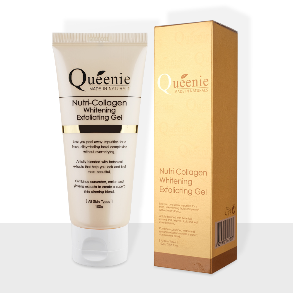 Gel tẩy tế bào chết trắng da,  bổ sung collagen Queenie