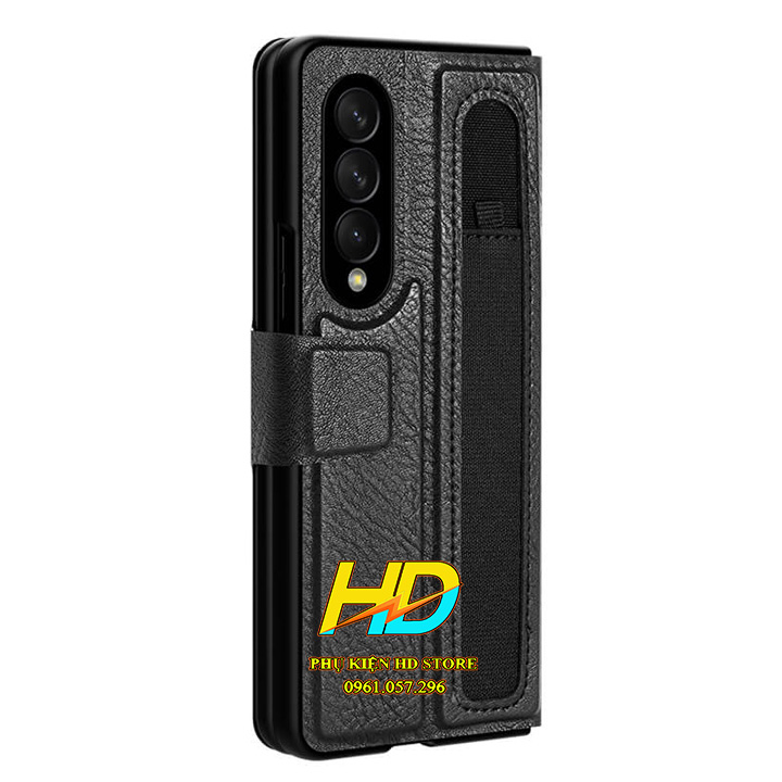 Bao da thật dành cho Samsung Galaxy Z Fold 3 5G Chính hãng Nillkin Aoge phong cách sang trọng cao cấp kèm khe cắm bút - Hàng chính hãng