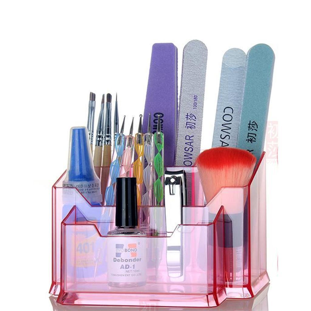 Nail Tools Organizer Cosmetic Display Stand Makeup Holder Box Acrylic