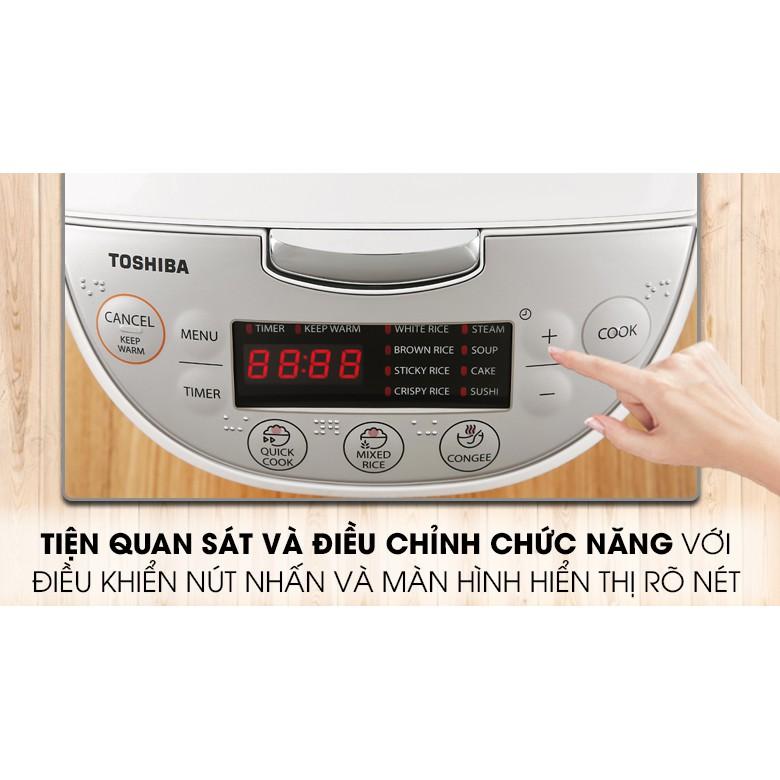 Nồi cơm điện tử Toshiba 1.8 lít RC-18DH2PV(W)- Hàng Chính Hãng - Chỉ Giao tại TPHCM