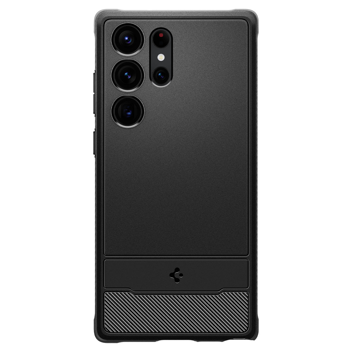 Ốp Lưng Spigen Dành Cho Samsung Galaxy S23 Ultra, Spigen Rugged Armor Matte Black - Hàng Chính Hãng