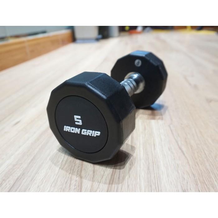 Tạ tay cao su Iron Grip 2,5 KG , 5 KG tạ tay lõi gang đặc cao cấp hỗ trợ tập gym tại nhà