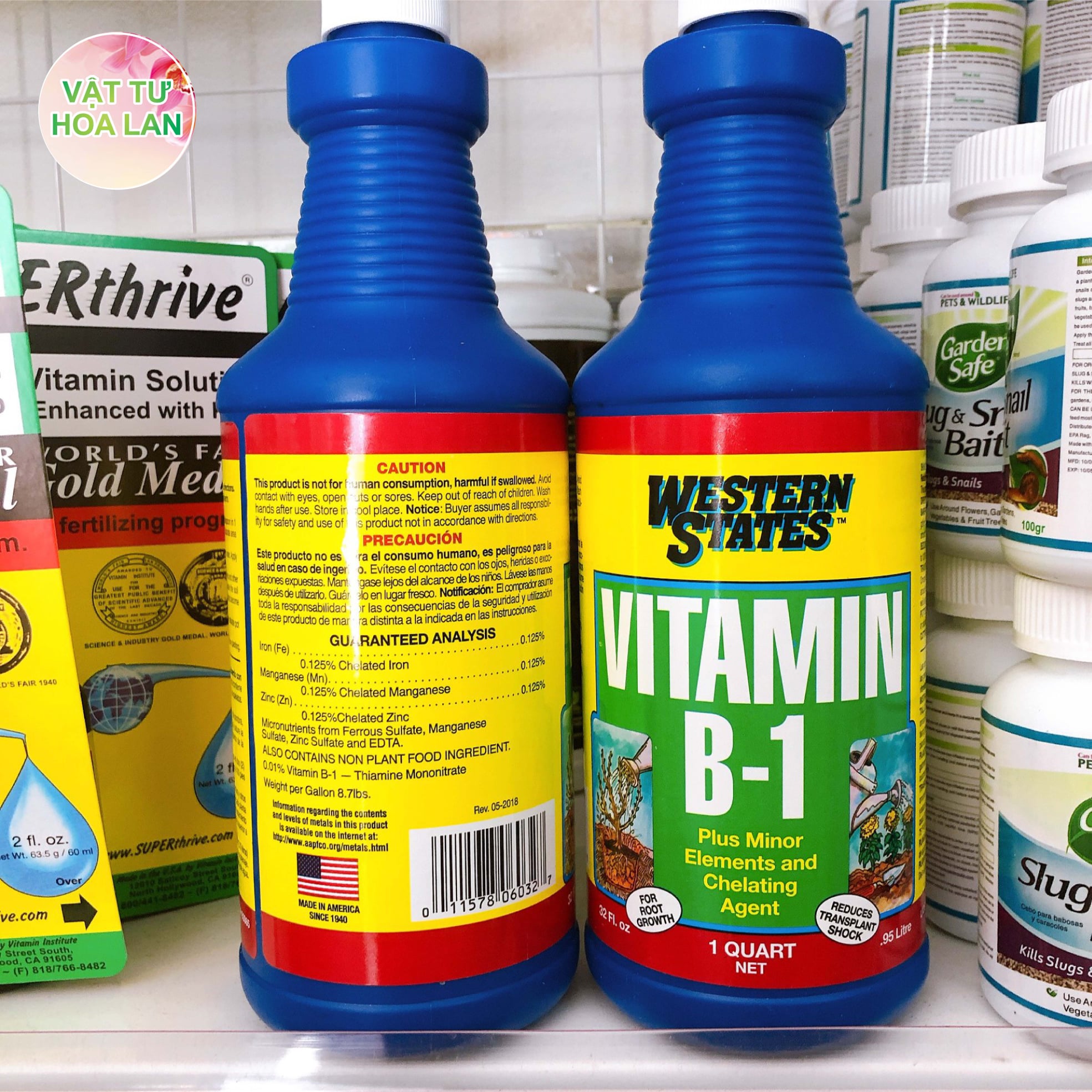 Phân bón bổ sung vitamin B1 Western States chai 946ml nhập khẩu Mỹ
