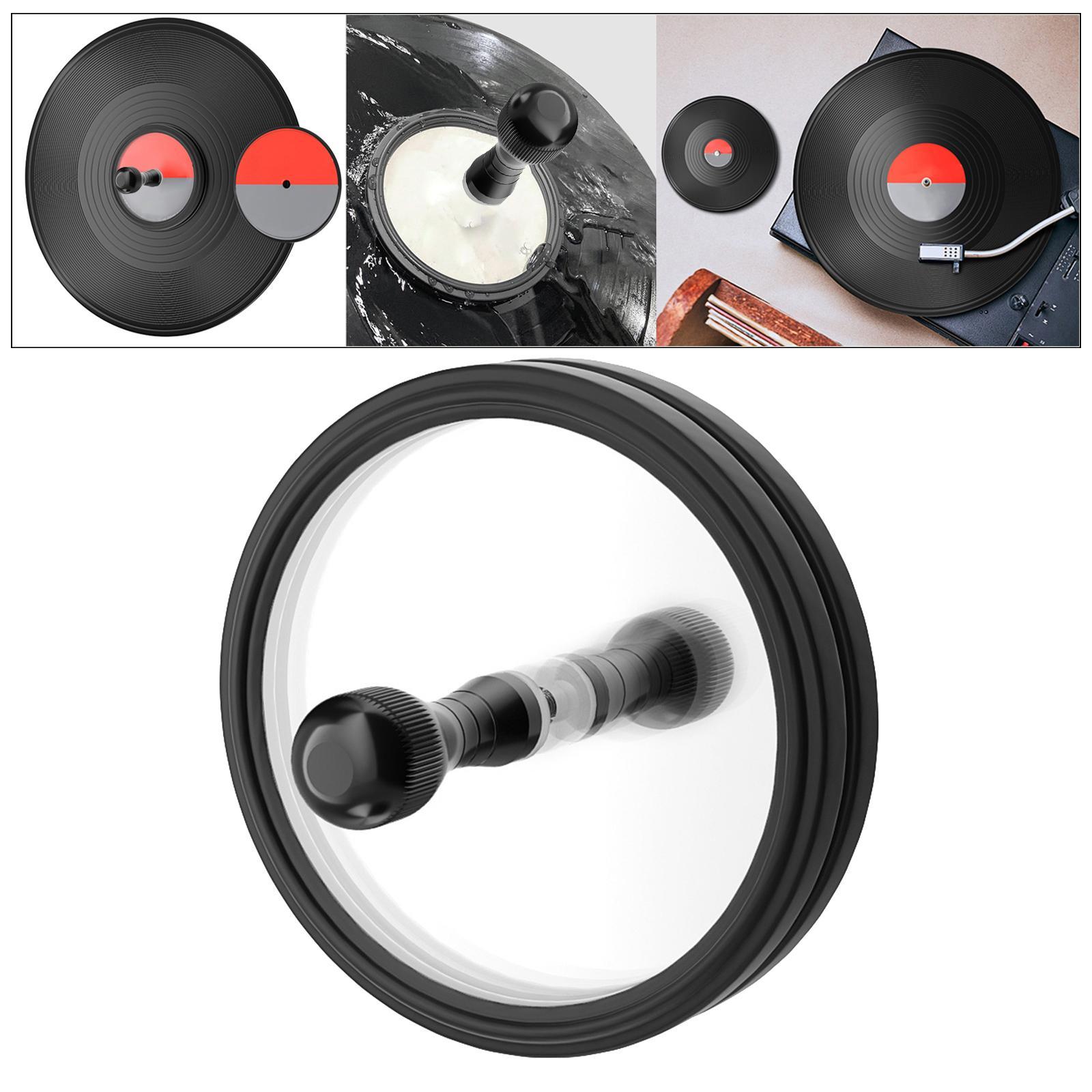 Vinyl Record Cleaning Clamp ,Album LP Vinyl Cleaning Protector Supplies, Handle Use Cleaning Tool LP Vinyl Saver for Vinyl Record