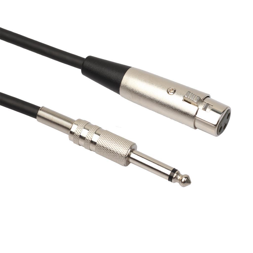 2X XLR 3-Pin Female to 1/4inch Male Jack Cord Stereo Adapter Audio