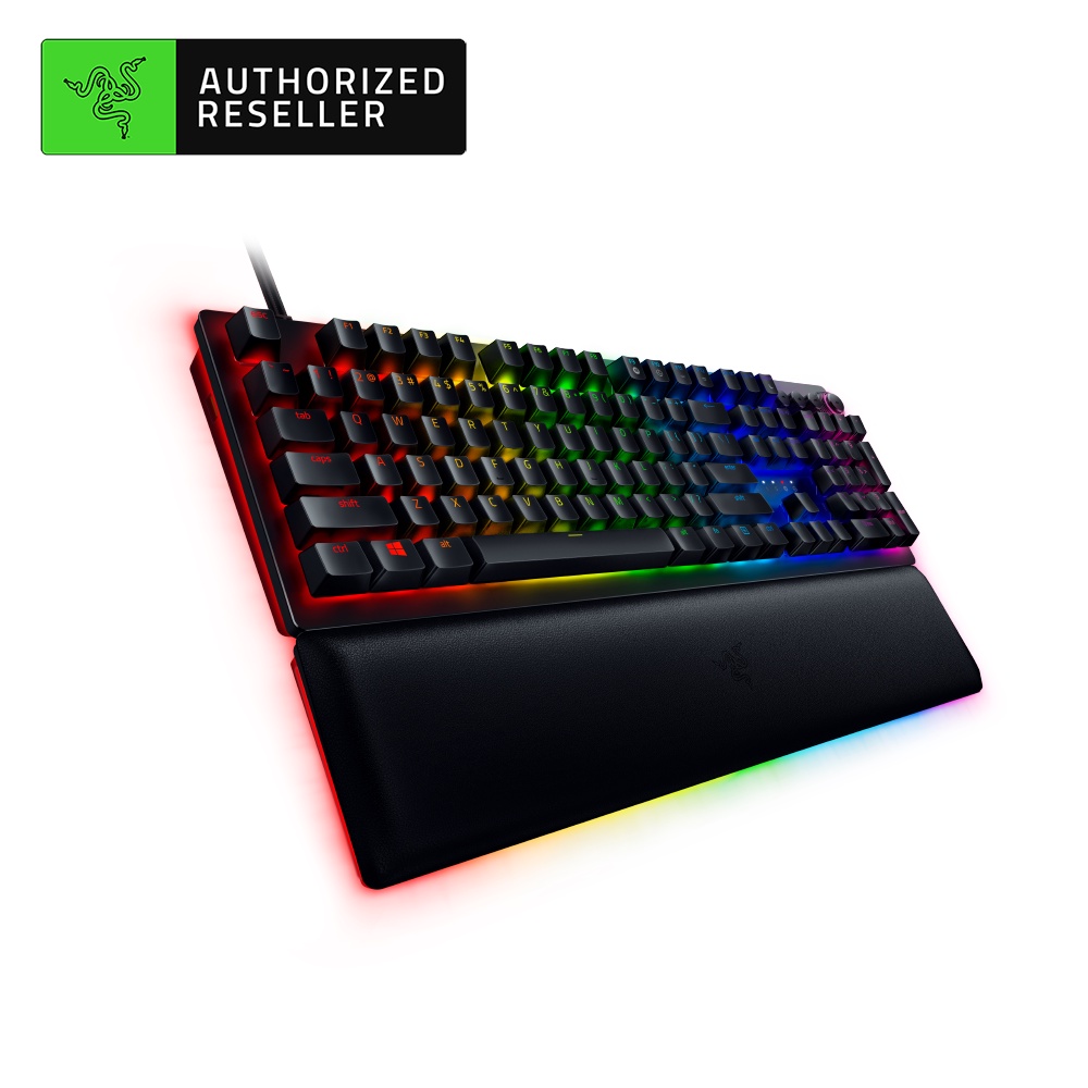 Bàn phím game cơ học có dây Razer Huntsman V2 Analog Full size kèm kê tay - Keycap PBT doubleshot Led RGB Hàng nhập khẩu