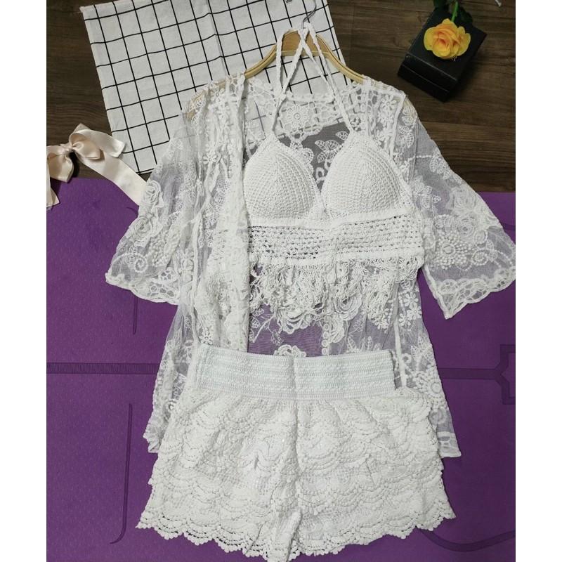 Set bộ đò bơi len móc sang chảnh có bán rời