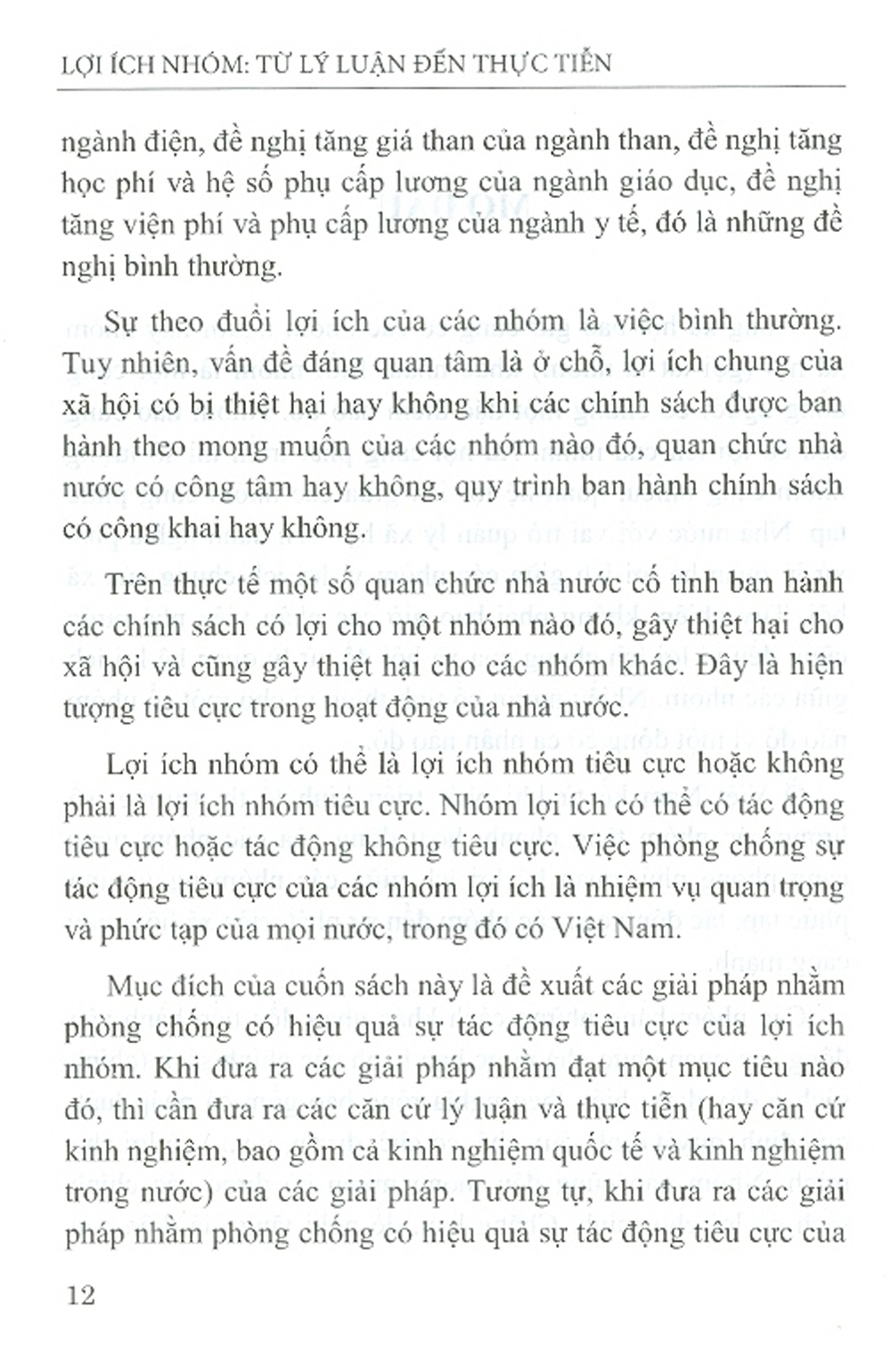 Lợi Ích Nhóm Từ Lý Luận Đến Thực Tiễn