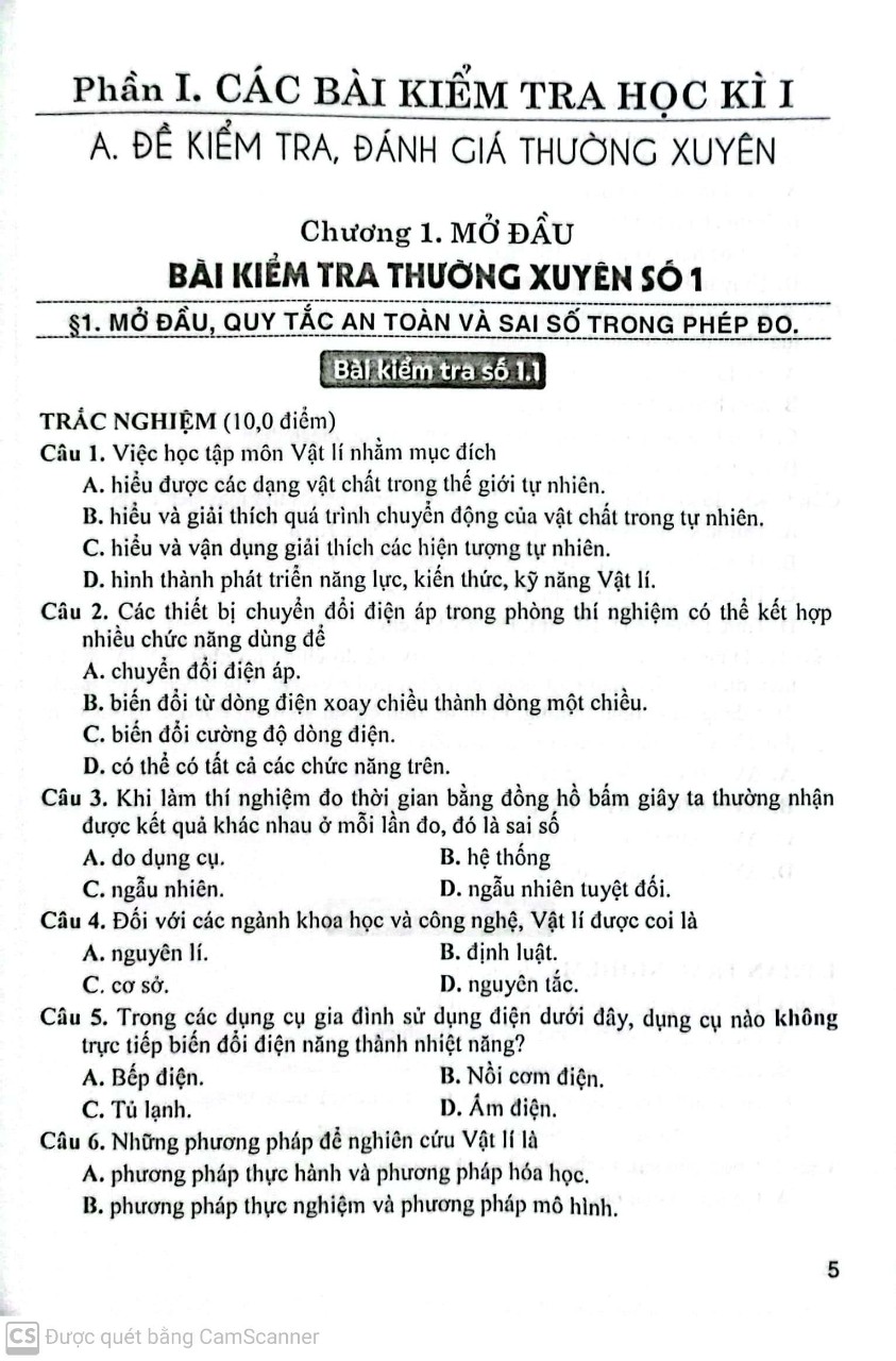 Đề Kiểm Tra Đánh Giá Vật Lí Lớp 10 (Bám Sát SGK Kết Nối Tri Thức Với Cuộc Sống )