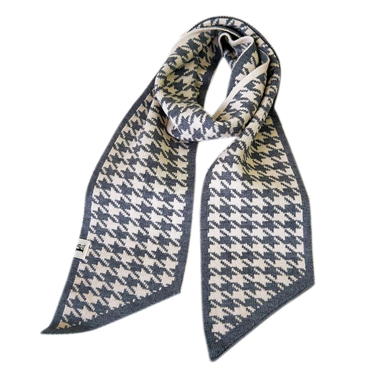 Women's Long Plaid Blanket Chunky Soft Winter/Fall Warm Scarf Big Tartan Scarves Wrap Shawl Knitted Neckerchief Neck Warmer