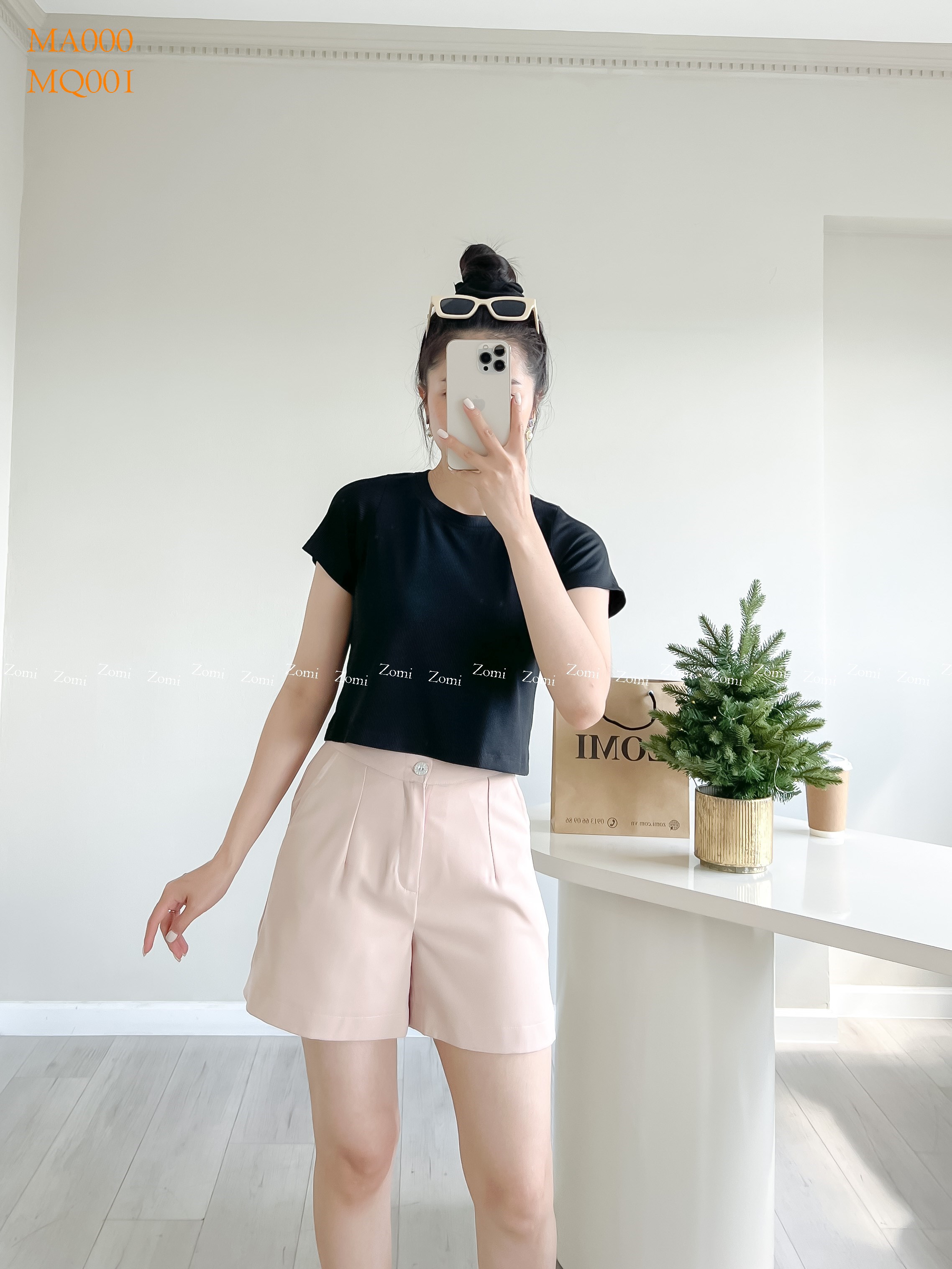 Áo thun nữ croptop tay ngắn dễ thương thiết kế Zomi MA000