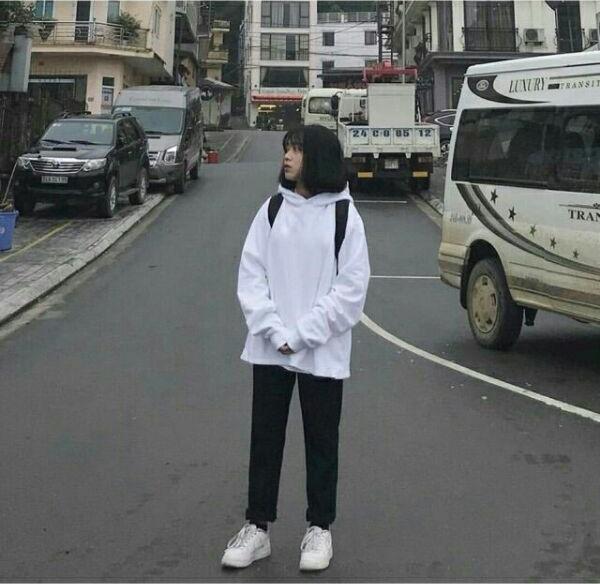 áo hoodie basic nữ màu trắng trơn - white hoodies