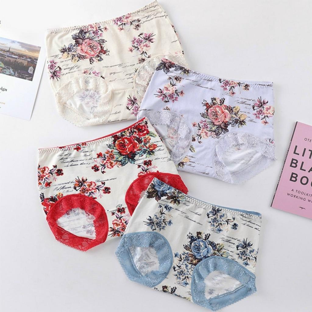 Quần lót nữ cao cấp, Quần lót cotton họa tiết dễ thương, co dãn 4 chiều sl