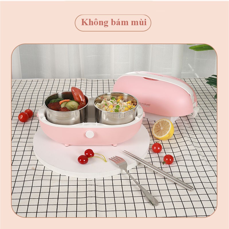 Hộp Cơm Cắm Điện - Nồi Cơm Điện Mini Văn Phòng Hâm Nóng Thức Ăn