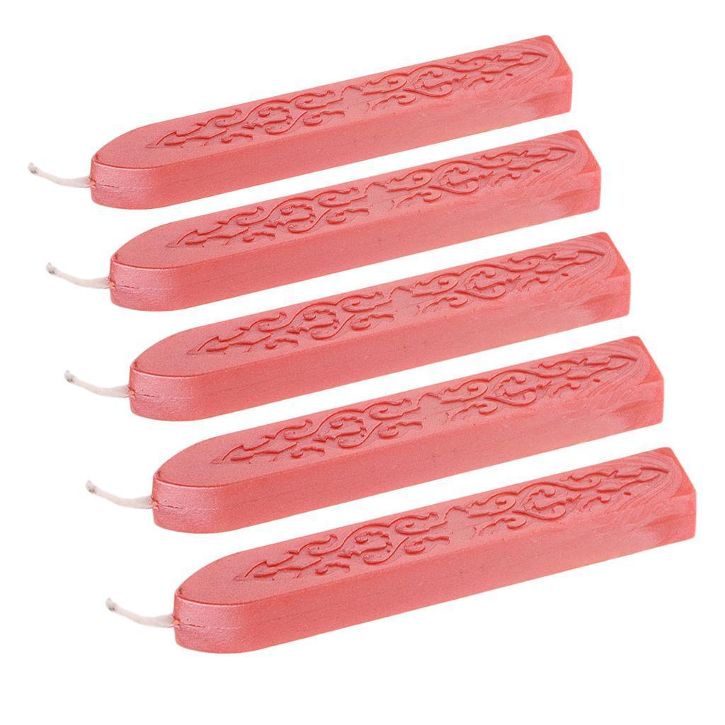 5 Pack Antique Sealing Wax Sticks with Wick for Postage Letter Envelope