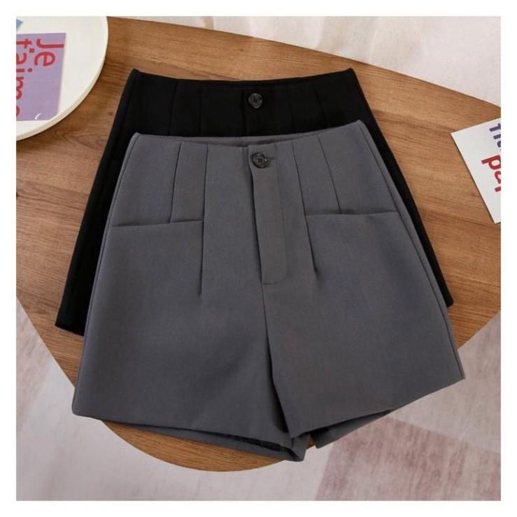 Quần Shorts Nữ Cạp Cao Tôn Dáng Chất Liệu Tuyết Mưa